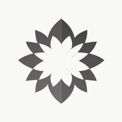gray, floral, geomatics, symbol, vector, icon 