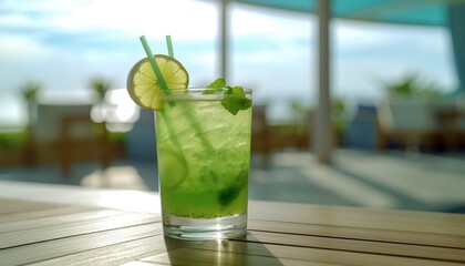 mojito cocktail on table