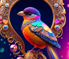 Diamond ornate bird