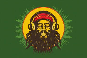 Simple Reggae Illustration. Generative ai