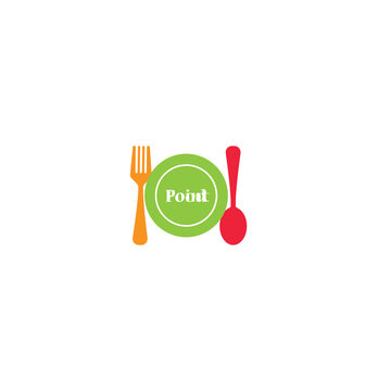 food point cutlery illustration logo eps 10