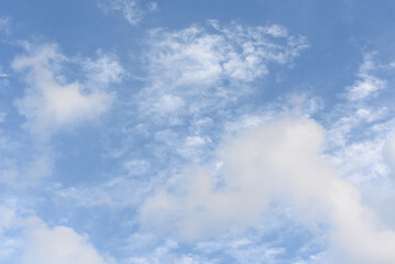 White cloud on the blue sky at a beautiful time of the day