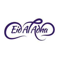 eid al adha lettering text