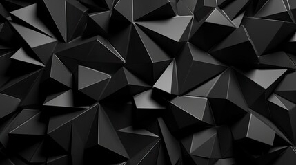 Black triangular symmetrical abstract background made with Generative AI