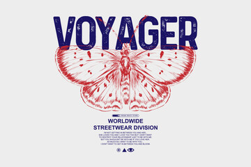 Modern streetwear graphic design t-shirt print design template