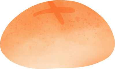 Cute bread watercolor illustration for bakery shop.