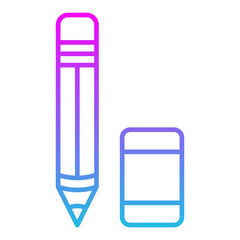 Pencil and eraser Icon