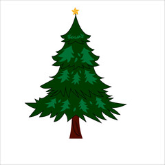 Christmas tree clipart design