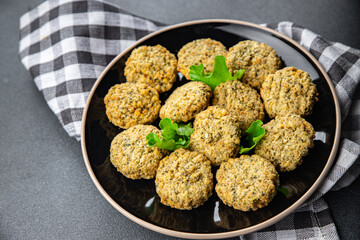 falafel bean cutlet  food vegetable ball meal food snack on the table copy space food background rustic top view  