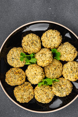 falafel bean cutlet  food vegetable ball meal food snack on the table copy space food background rustic top view  