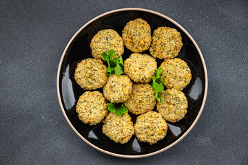 falafel bean cutlet  food vegetable ball meal food snack on the table copy space food background rustic top view  