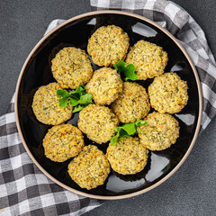 falafel bean cutlet  food vegetable ball meal food snack on the table copy space food background rustic top view  