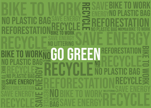 Go green typography 
