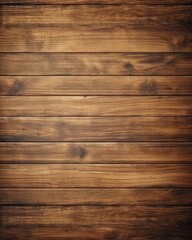 Obraz premium Top view of brown plank texture on wooden table. (Illustration, Generative AI)