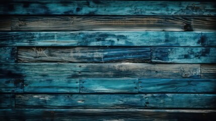 Blue grunge background. Wood texture background. Old painted wallpaper background. Generative AI.