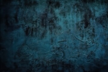 Dark blue abstract background. Blue black grunge background. Generative AI.
