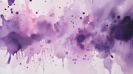 Light purple watercolor background. Brush strokes. Splash watercolour abstract light purple wallpaper background. Generative AI.