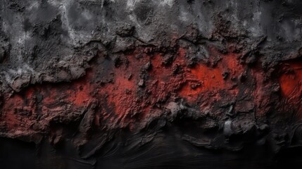 Obraz na płótnie Canvas Red black grunge background. Toned concrete texture. Grunge wallpaper background. Generative AI.
