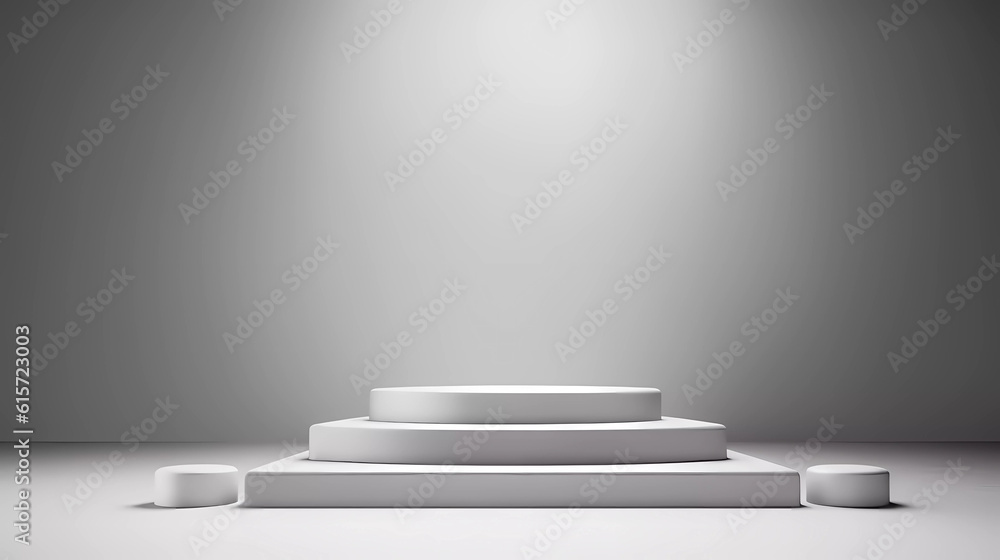 Poster minimal empty platform podium scene for product presentation