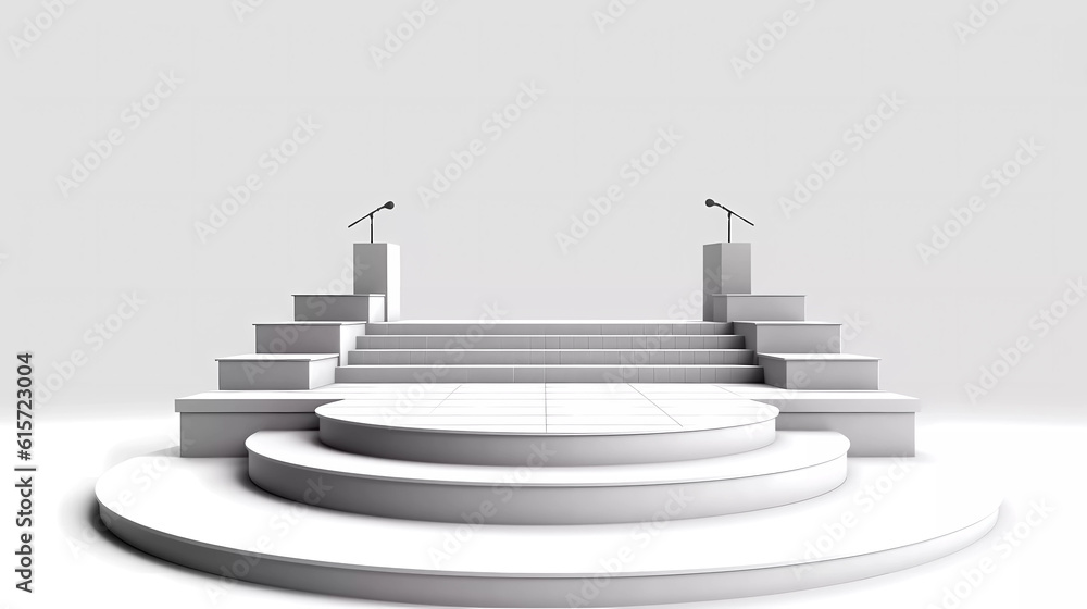 Poster minimal empty platform podium scene for product presentation