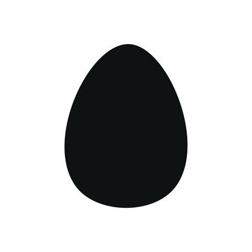recommend clip art: Flat vector silhouette illustration of egg
