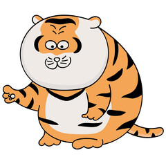 Cute fat tiger cartoon