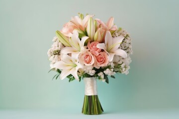 Wedding bouquet floral. Generate Ai