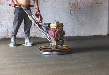 Construction worker in a room