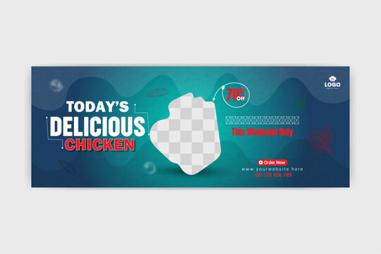 Food social media banner template. restaurant social media cover.