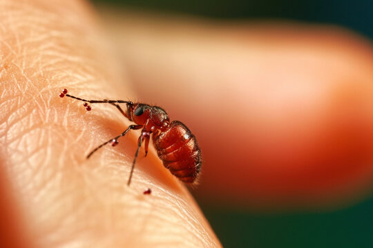 Insect sting allergy: Image showing an allergic reaction to an insect bite or sting, such as swelling or hives Generative AI