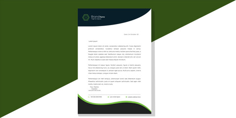 Clean and professional corporate company business letterhead template design . 