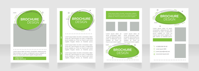 Promotion blank brochure layout design. Marketing, advertisement service. Vertical poster template set with empty copy space for text. Premade corporate reports collection. Editable flyer paper pages