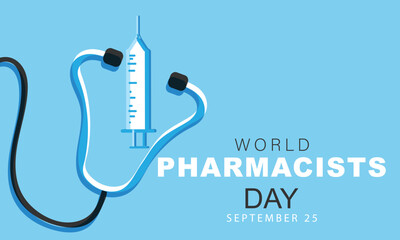 World Pharmacists Day. background, banner, card, poster, template. Vector illustration.