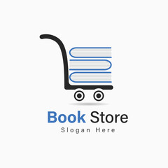 Book Store logo design vector illustration template