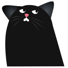 Black cat vector illustration design