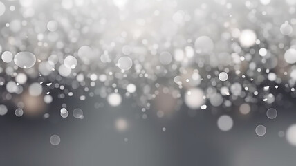 sfondo grigio chiaro leggermente sfocato con bokeh ideale per presentazioni,  sfondo glitterato natalizio per biglietti di auguri,  - obrazy, fototapety, plakaty