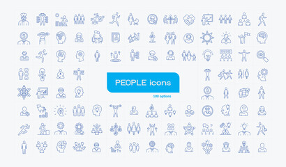 Icons and pictograms people signs symbols plots