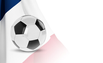 Soccer ball with flag of France on white background. EPS10 vector