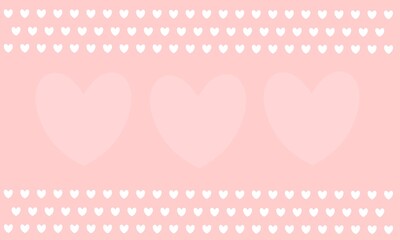 Pink white background with hearts , seamless pattern