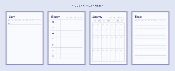 Daily Weekly Monthly Check planner. 