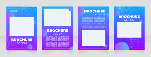 Creativity and art conference blank brochure layout design. Vertical poster template set with empty copy space for text. Premade corporate reports collection. Editable flyer paper pages