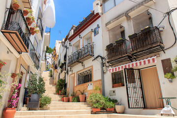 Fototapeta na wymiar Beautiful summer Spanish streets