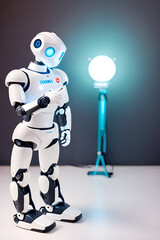 Fototapeta premium An image of a robot. (AI-generated fictional illustration) 