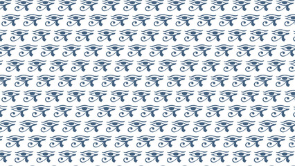 Ancient Egyptian pattern of Eye of Horus Symbol - illustration Vector with ancient Egyptian colors palette