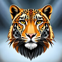 Portrait of a leopard, digital illustration