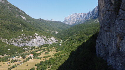 Komarnica Valley, Montenegro. Aerial view.