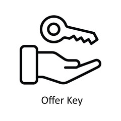 Offer Key Vector  outline Icon Design illustration. Cyber security  Symbol on White background EPS 10 File