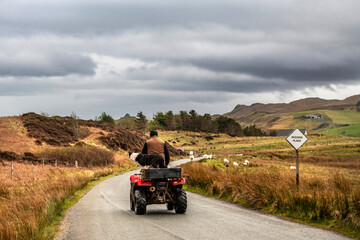 Stunning panorama, view of Scottish landscape, Highlands, Scotland, Isle of Sky