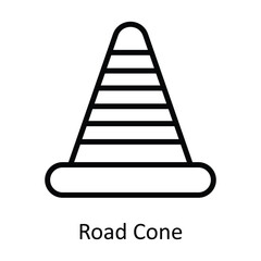 Road Cone Vector  outline Icon Design illustration. Cyber security  Symbol on White background EPS 10 File