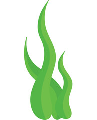 Seaweed for Seascape Ocean View Doodle Cartoon Animated Vector Illustration